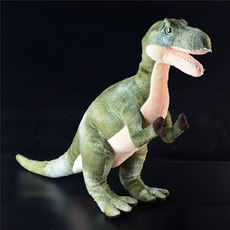リアルなティラノサウルスレックスグリーン恐竜エミュレーション動物ソフトぬいぐるみぬいぐるみ女の子男の子誕生日クリスマスギフト-1-個
