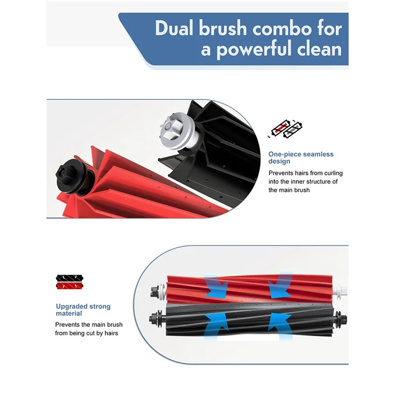 Escova lateral principal filtro hepa esfregão pano almofada para roborock s8 s8 plus s8 + s8 pro ultra replacement-A77G