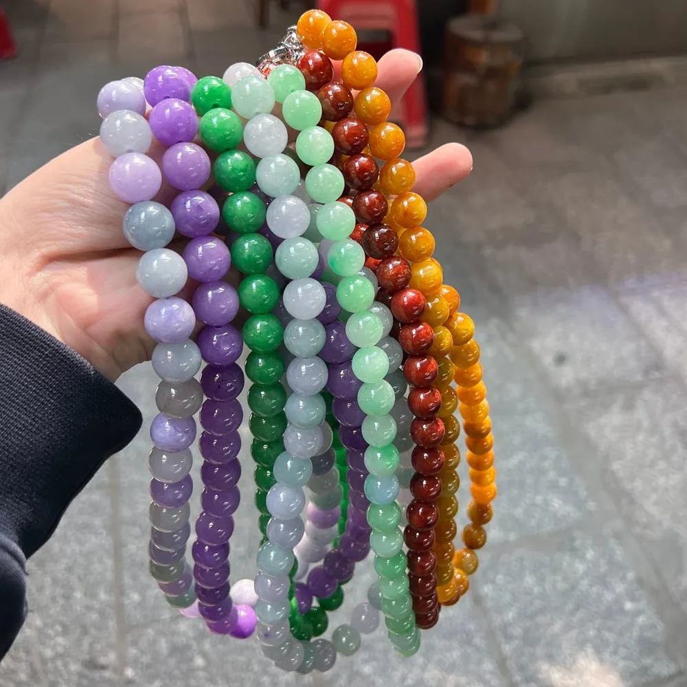 Lavender Jade Necklace Green Myanmar Jade Necklace Women Necklace Jadeite Fit Adult Women Necklace Jewelry For Mother Gift