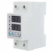 Din Rail Dual Display Adjustable Over Voltage Current and Under Voltage Protective Device Protector Relay 40A 63A 220V 230V