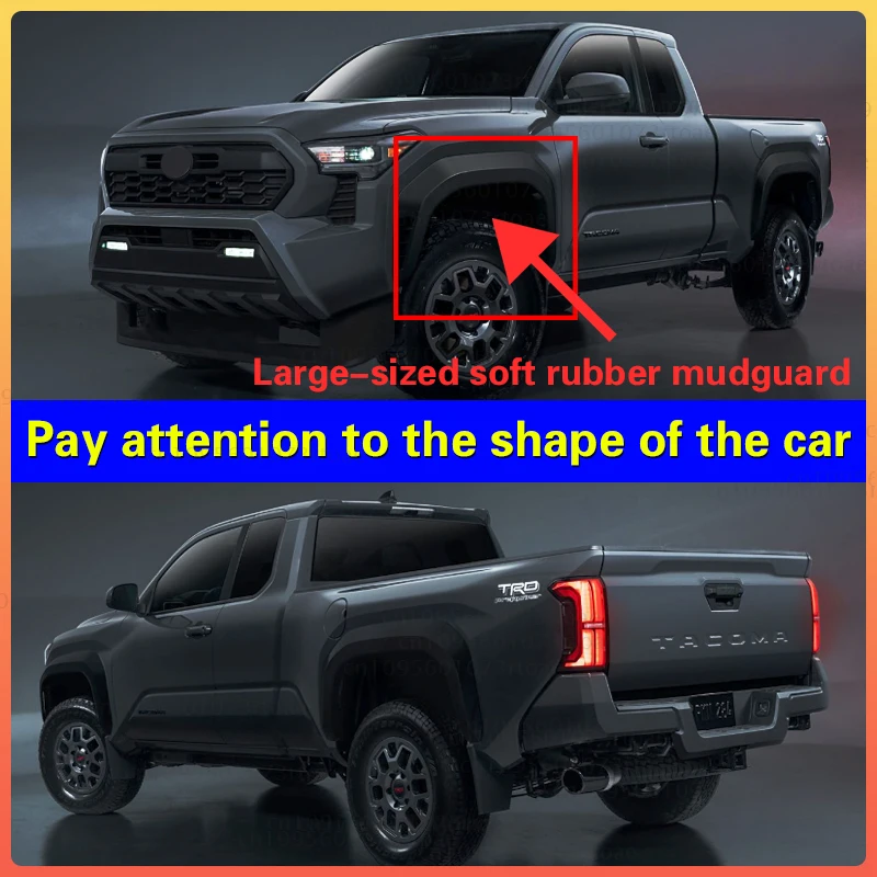 واقيات الطين لسيارة Toyota Tacoma N400 منذ 2024 2025 Gen Fender Mud Flaps Splash Guards
