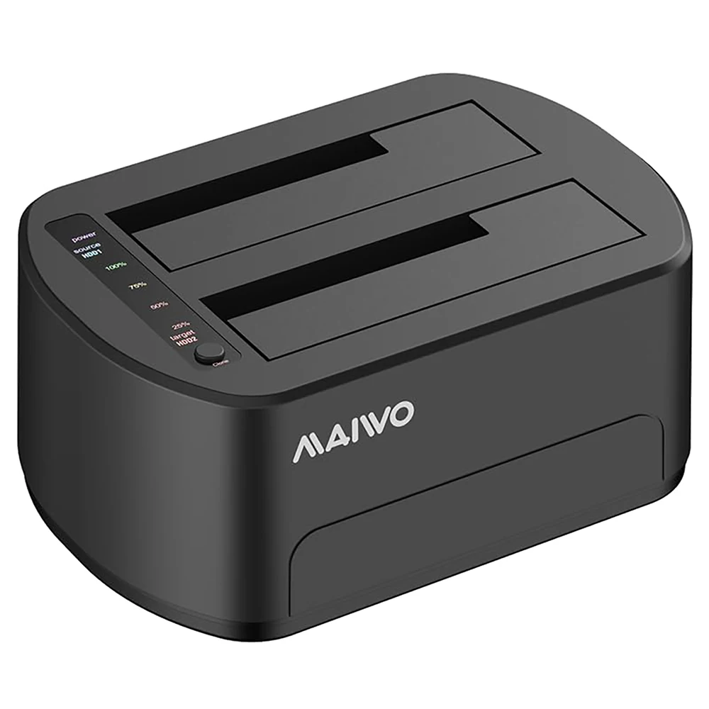 MAIWO Dual-Bay-Festplatten-Dockingstation für 2,5/3,5 Zoll HDD SSD SATA auf USB 3.0 HDD-Dockingstation mit 12V3A-Netzteil – Detail 8
