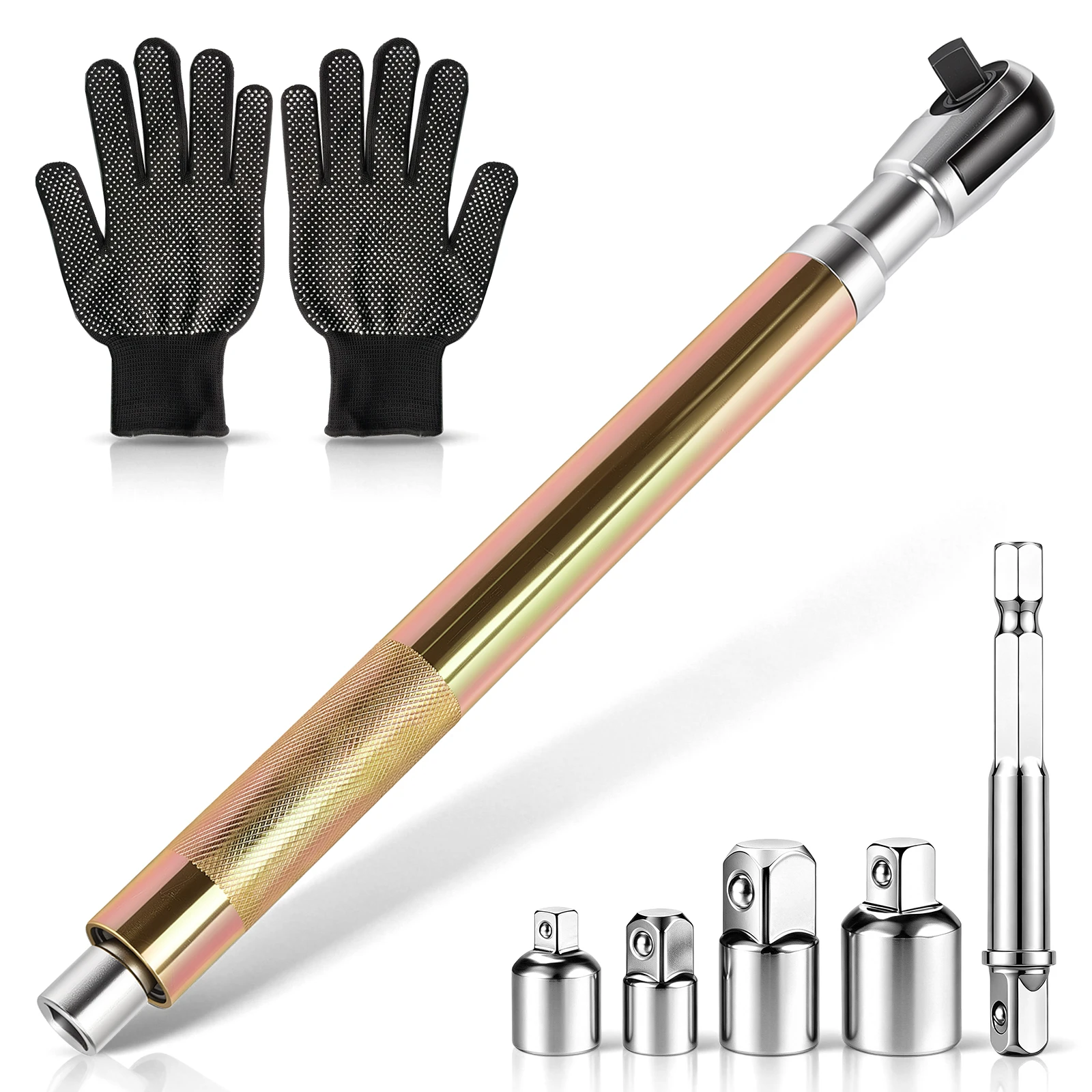  ﻿ 1 set di chiavi a cricchetto universali con estensione per impatti, chiave a cricchetto ad alta coppia per la riparazione di auto, utensili manuali e automatici per la riparazione 1/2 ﻿ ﻿