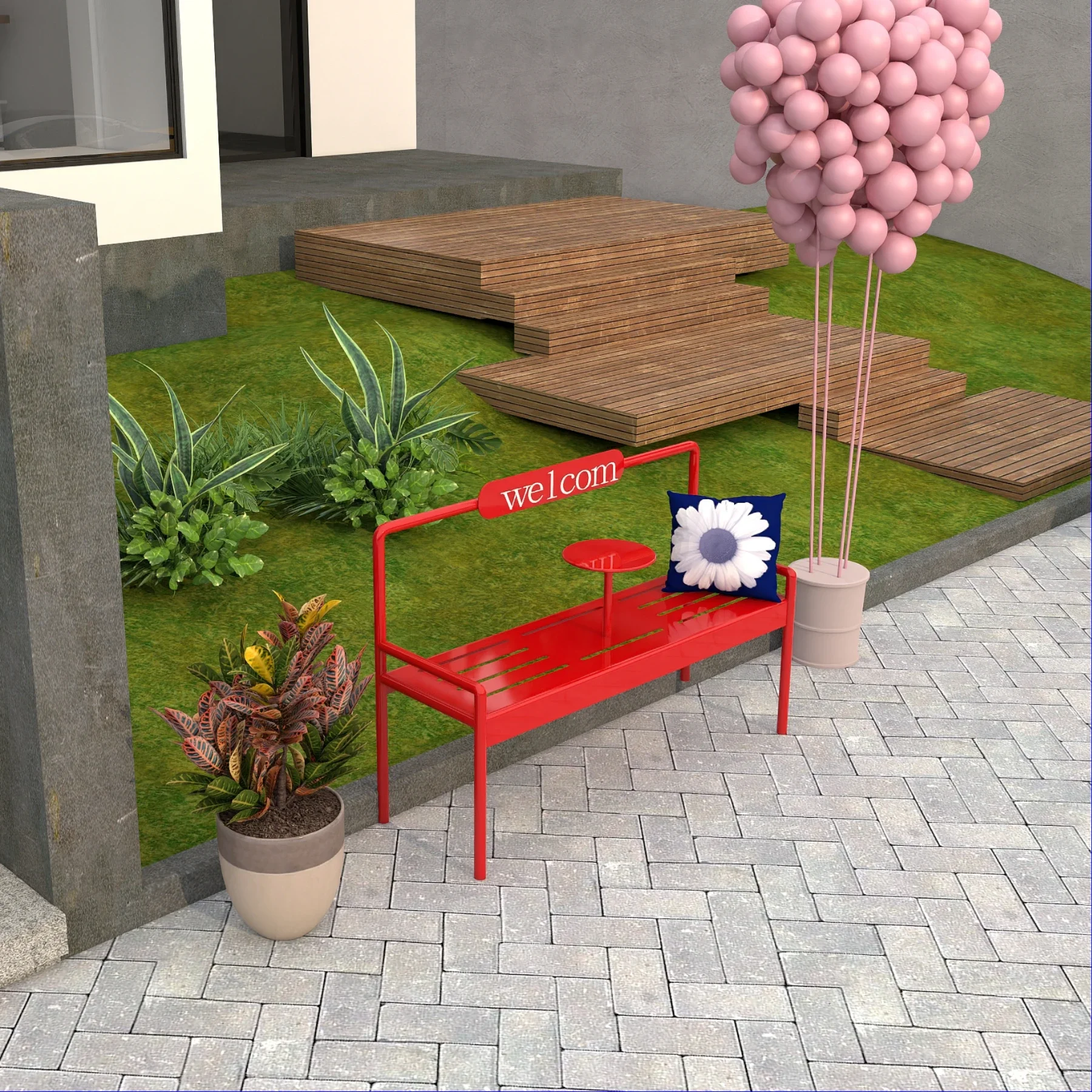 Ins Korea في الهواء الطلق، مقعد بارك مقعد الحليب الشاي مقهى الصالة الرياضية الراحة البراز مركز تسوق كرسي مقعد الحديد #2