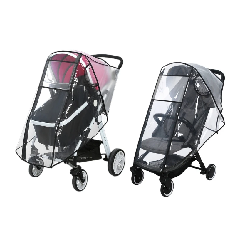 Convenient Stroller Rain Cover Clear Stroller Rain Cover Windproof Shield Cover Protect Your Baby from Rain Wind & Dust