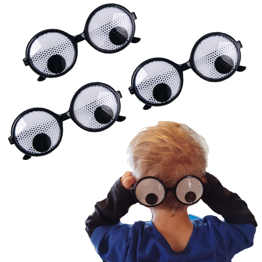 1/3pcs Novelty Googly Eyes Glasses Halloween Party Funny Shaking Costume Eyeball Glasses Pranks Toy Party Favor Kids Adults