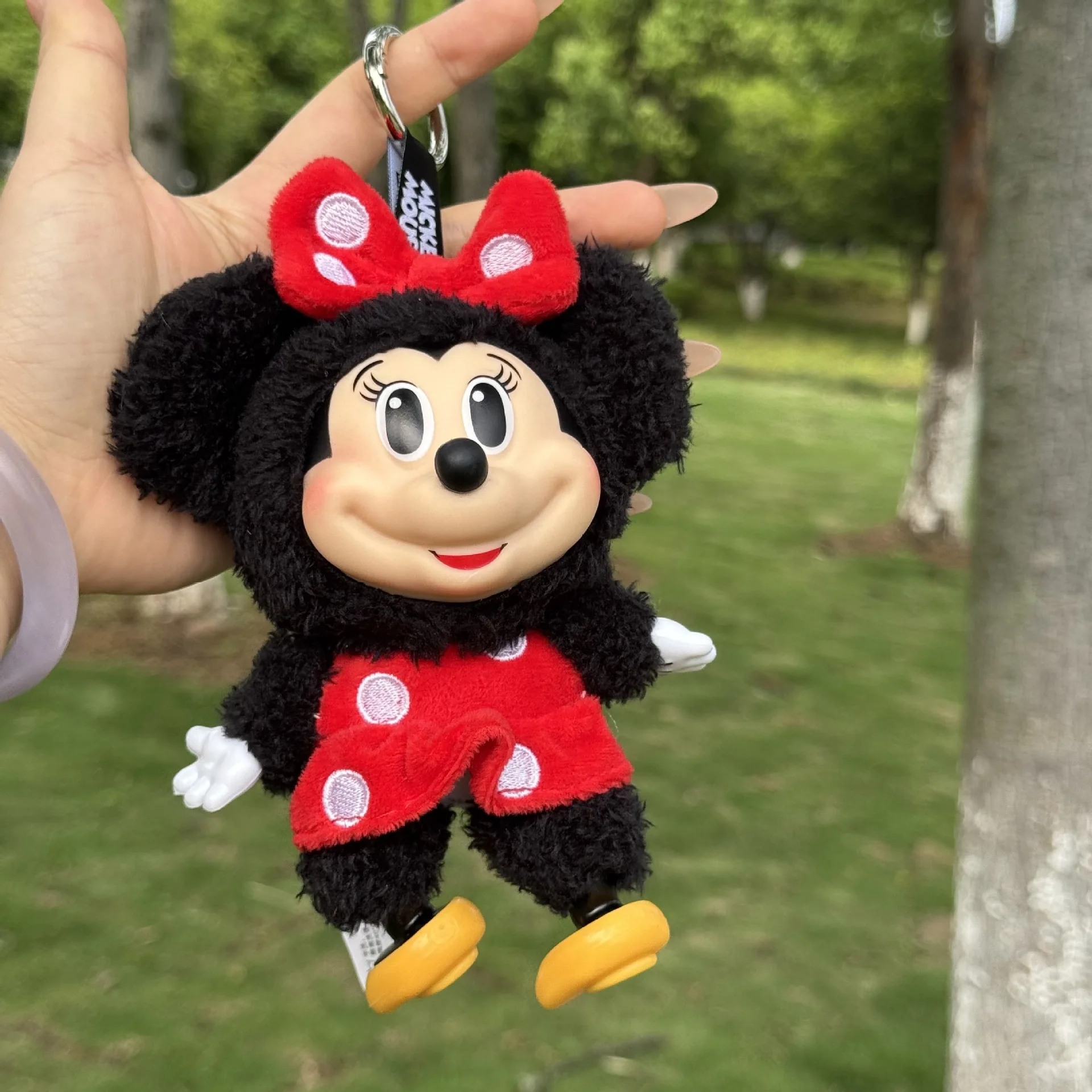 Kawaii Mickey famille mignon ensemble porte-clés pendentif série à la main Surprise mystérieux jouet cadeau sac à dos ornement