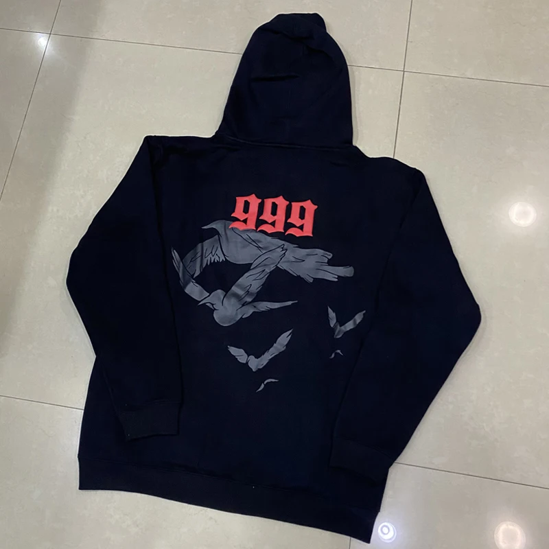 Real Picture Bestselling High Quality REVENGE Hoodies Red 3D Foam Feather Printing Wintertime Fleecing Warm Revenge Pullovers