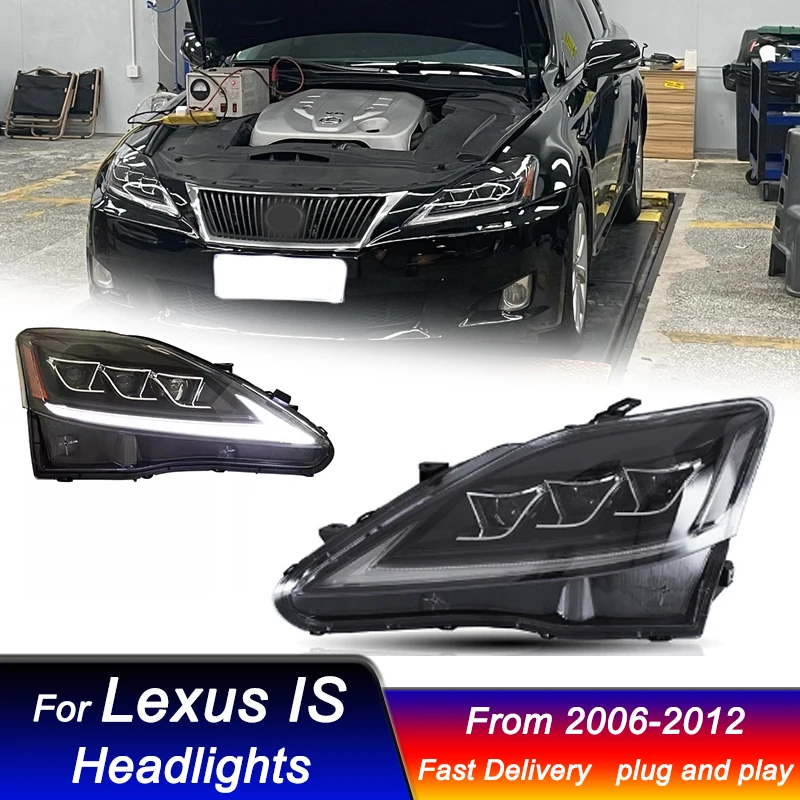 

Горячая новинка: Стильные фары для LEXUS IS IS250 IS300 06-12, модернизированные, с 3 линзами, светодиодные, с ДХО и динамическим сигналом поворота, передний световой блок в сборе