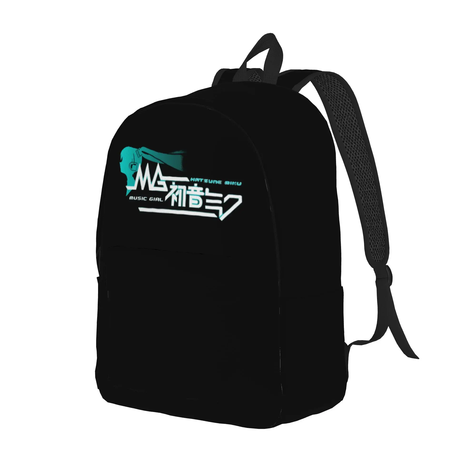 Miku Music Girl Hatsune Miku Cool Backpack Durable High School Work  Daypack for Men Women College Canvas Bags