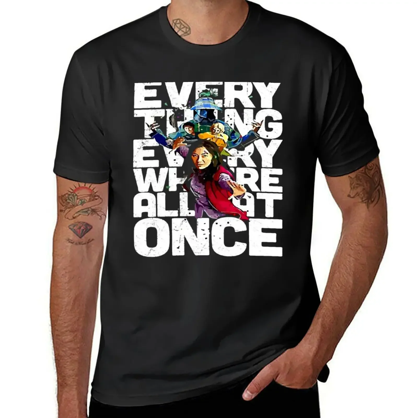 everything everywhere all at once T-Shirt man t shirt blanks oversized customs anime shirts men