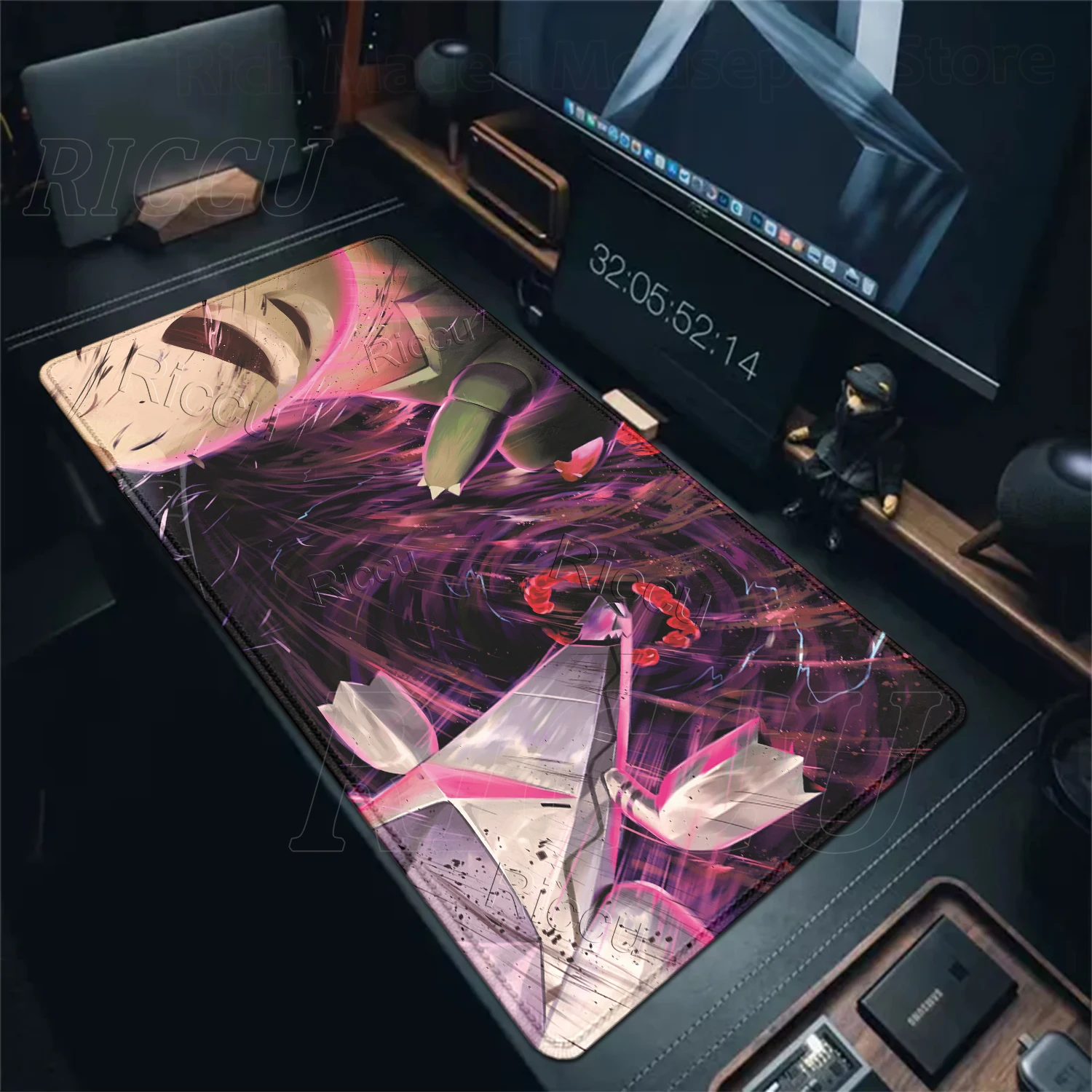 Extended Pokemon Tyranitar Mouse Pads Gamer Office PC Keyboard Playmat Gaming Rubber Base Mousepad Desk Accessories Nonslip Mats