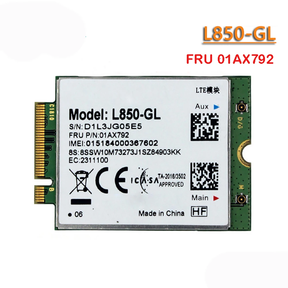 L850-GL M.2 Card For 01AX792 4G LTE Wireless Module For X395 X1 Carbon Gen6 X280 T580 T480s L480 X1 Yoga Gen 3 L580 Laptop view 2