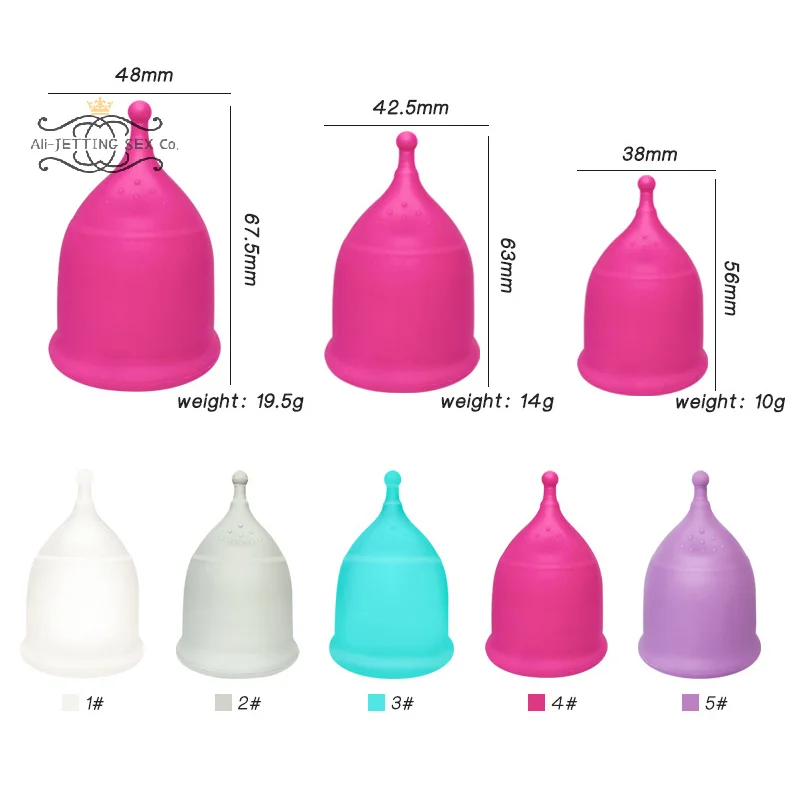 Copo Menstrual Portátil para Mulheres, Silicone Médico, À Prova de Vazamento, Copo Período, Produto de Higiene Feminina, 1Pc