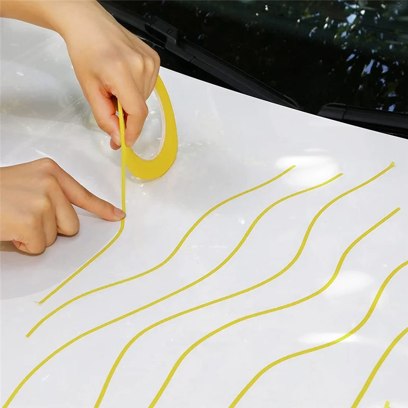 6 Rolls Fine Line Tape 1/16,7/10,1/8,1/4,1/2,3/4 Inch x 55Yard, Fineline Masking Tape, Painters Automotive Masking Tape TQ