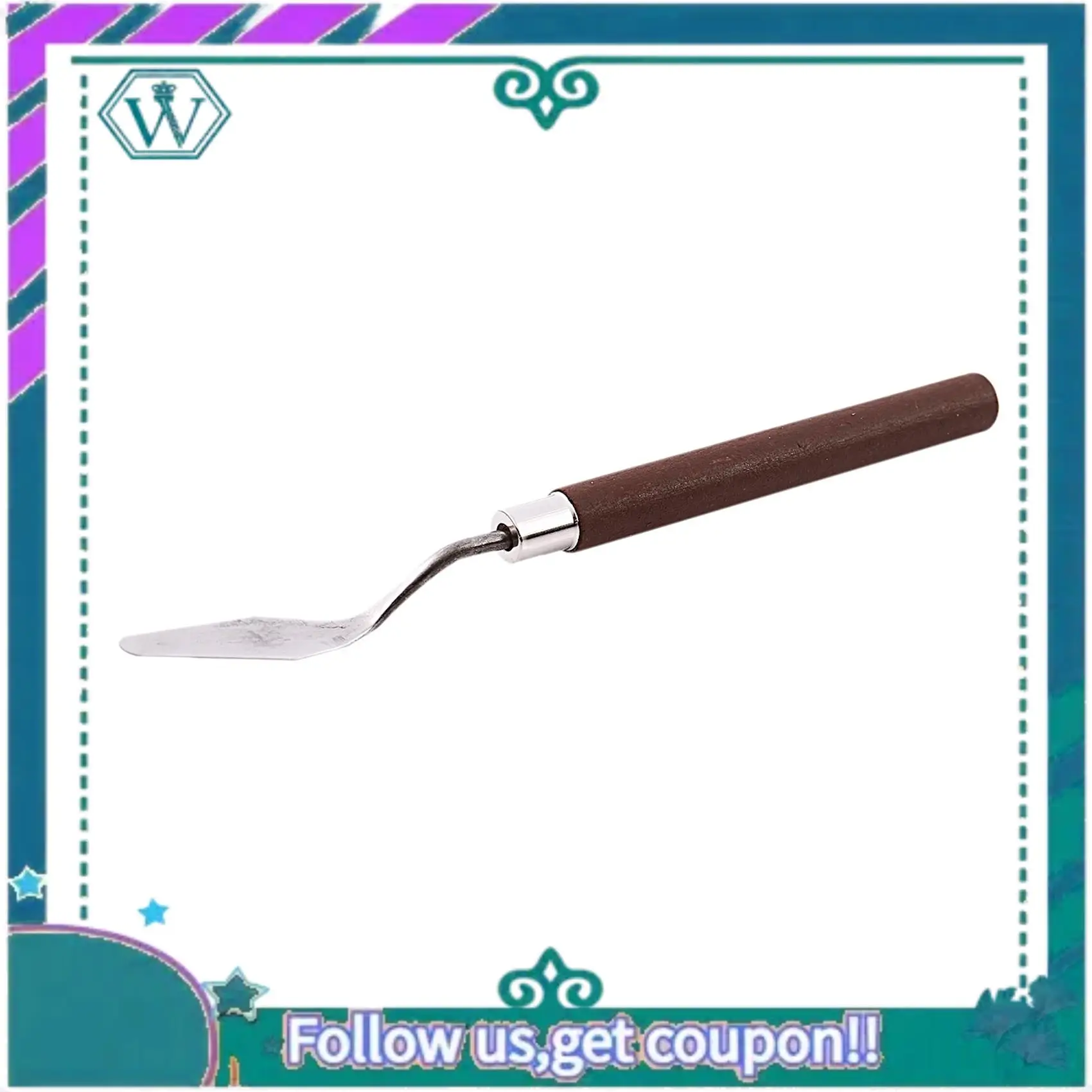 A75Q-2X Metal Blade Palette Art Paint Painting Spatula Putty Scraper Mixing Tool 1.6 Inch