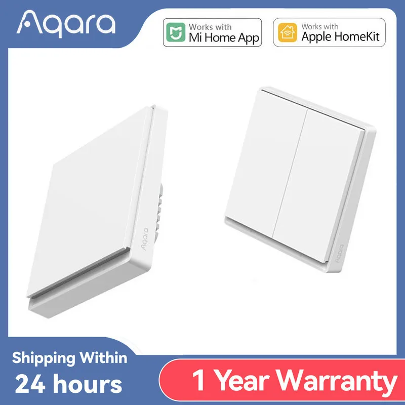 Original Aqara E1 Smart Wall Switch Zigbee 3.0 Wireless Light Switch Key No / With Neutral Fire Wire For Xiaomi Mi Home Homekit