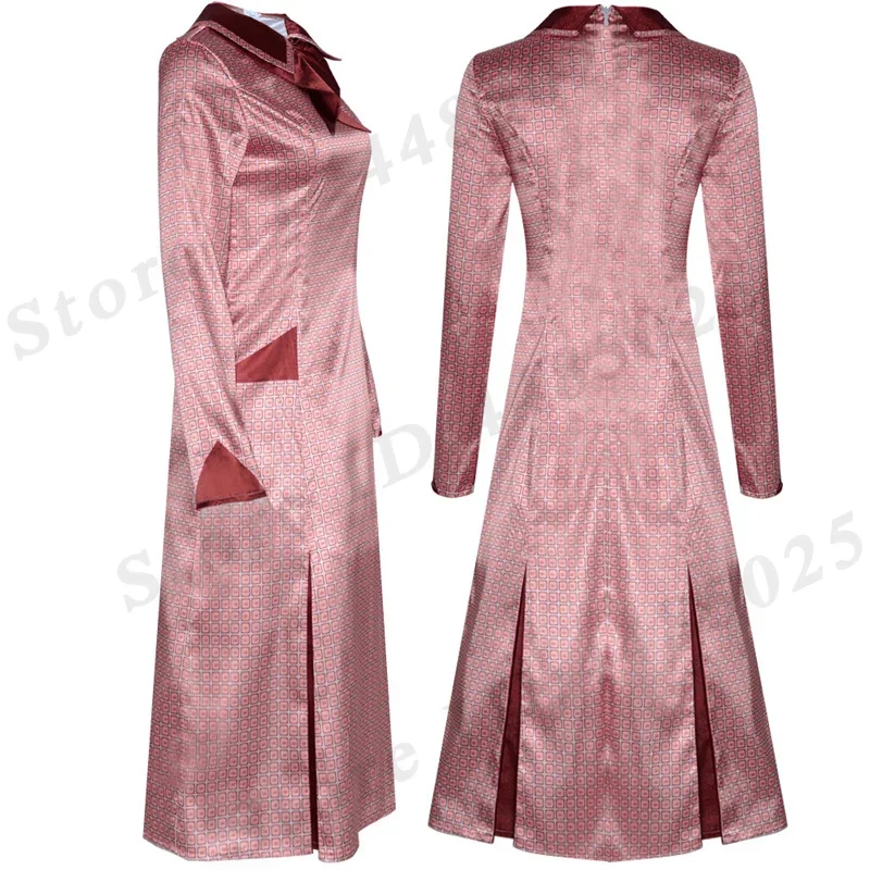 Halloween Women Fantasia Dress Carnival Party Pink Dresses Movie TV Dolores Umbridge Cosplay Costume Role Play Clothes