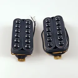 Adjustable Metal Double Coil Electric Guitar Pickups Humbucker Punk Black