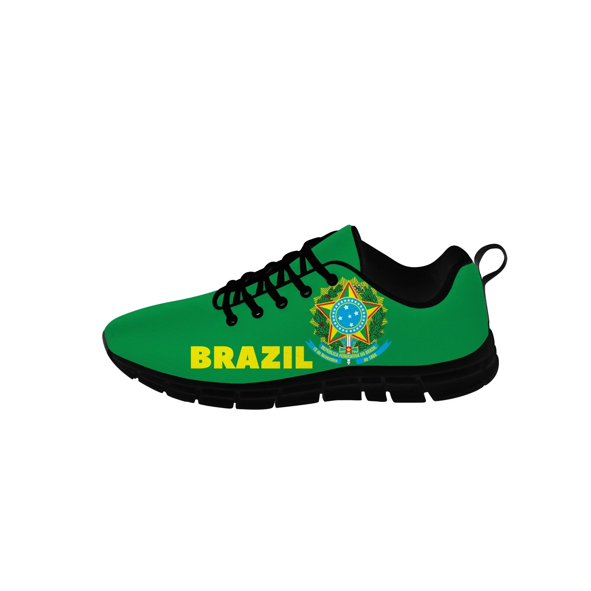 Brazil Flag Low Top Sneakers Mens Womens Casual Cloth Shoes Canvas Running Shoes 3D Printed Breathable Lightweight Shoe
