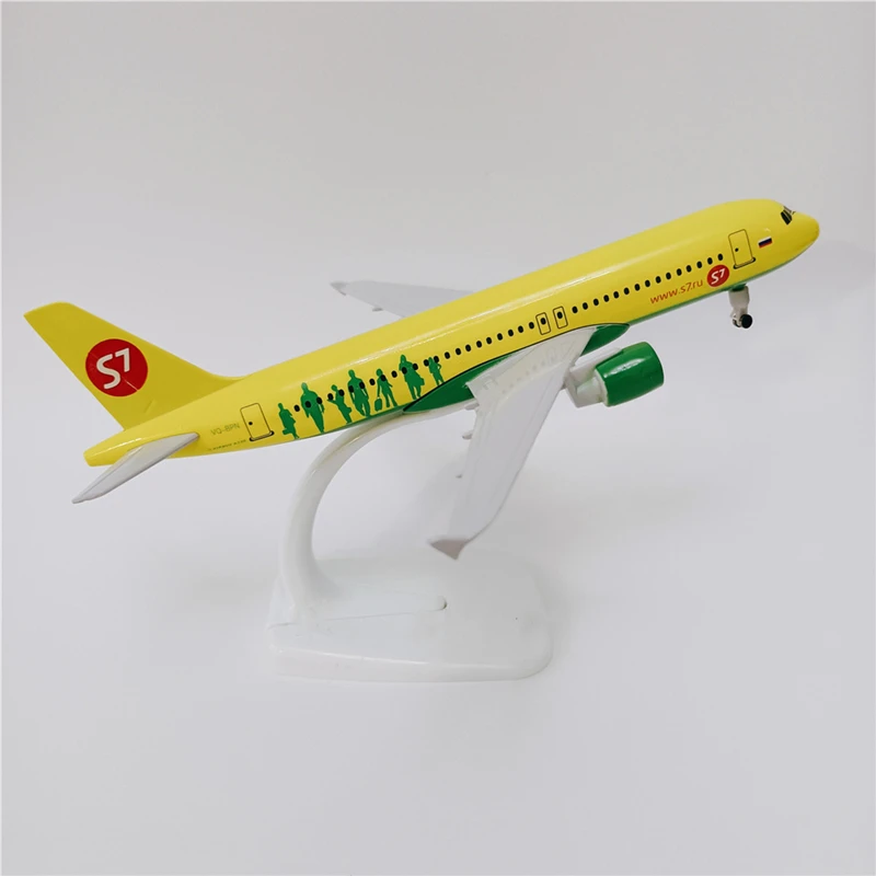 

20CM Airplanes Russian Siberia S7 Airlines Metal Diecast Airbus A320 Plane Model Toys Aircraft Display Gift Collectible