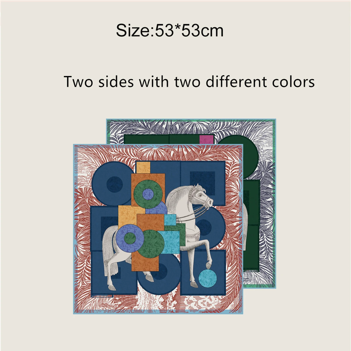 Двусторонний шарф, женские квадратные банданы