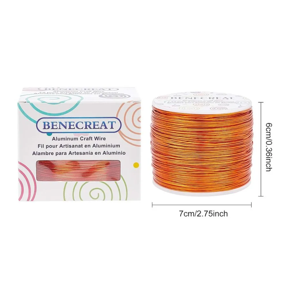 20 Gauge 770FT Resistant Jewelry Beading Wire Bendable Aluminum Sculpting Metal Wire for Jewelry Craft Beading Work OrangeRed