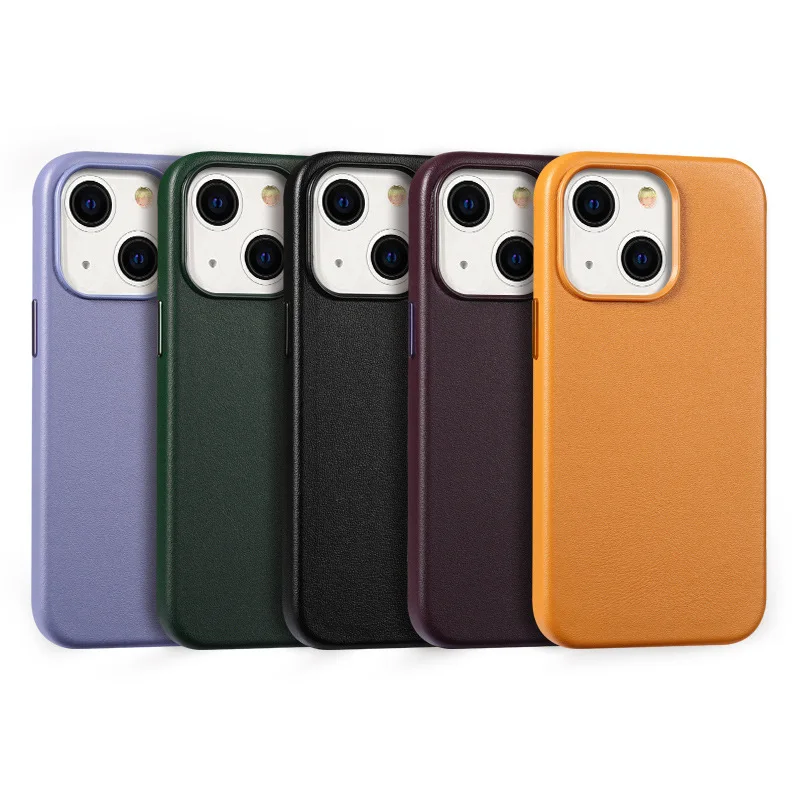 Official Geniune Leather Case For Iphone 13 Pro Max Mini Case For Apple Magnetic Wireless Charge Cover For Iphone 12 Pro Max