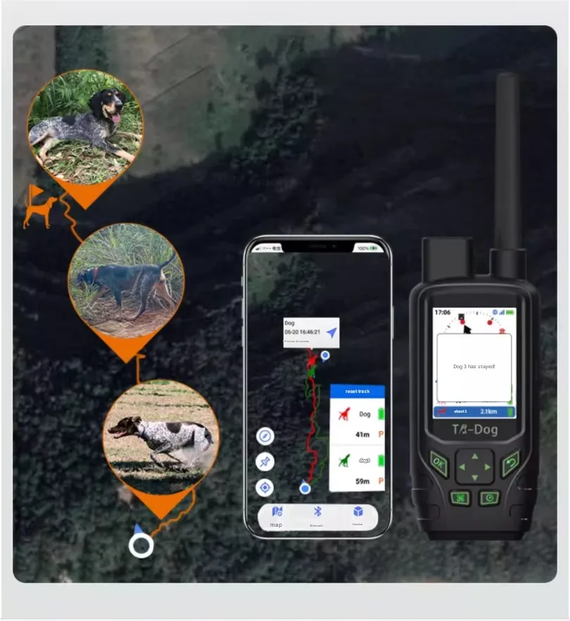 

All new authentic TR-dog dog locator Mountain equipped with 4G network Beidou GPS satellite handheld collar recording radio R50