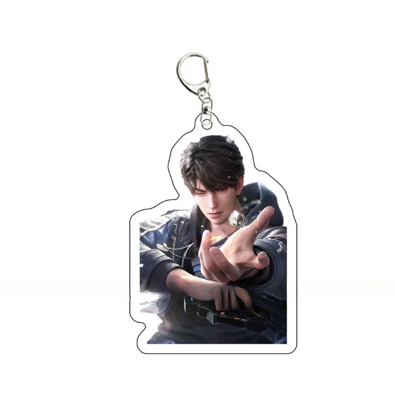 사랑과 Deepspace Caleb 크리 에이 티브 만화 배낭 펜던트 성격 게임 주변 피규어 아크릴 양면 키 체인 선물
