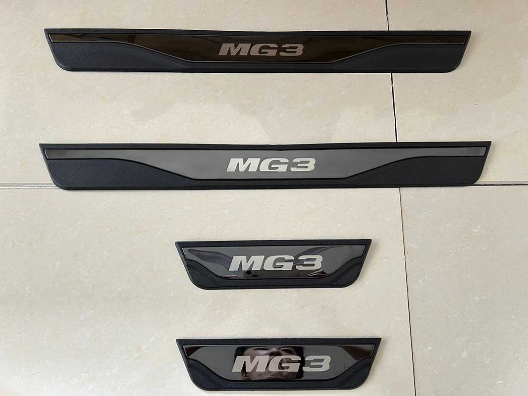 Fit MG 3 MG3 HYBRID 2024 2023 HEV EV Door Sill Scuff Plate Pedal Pad Protector Guard Doorsill Stainless Steel Car Accessory