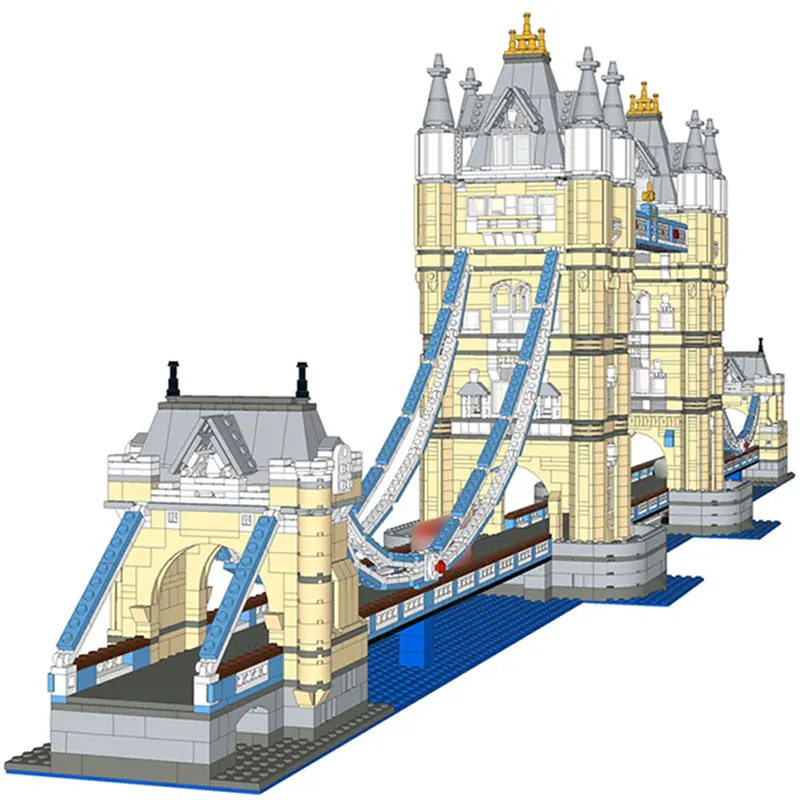 Clean Stock Build MOC London Tower Bridge Extension Bricks Stock Blocks Collections Constructions Kid Child Toy Hobbies