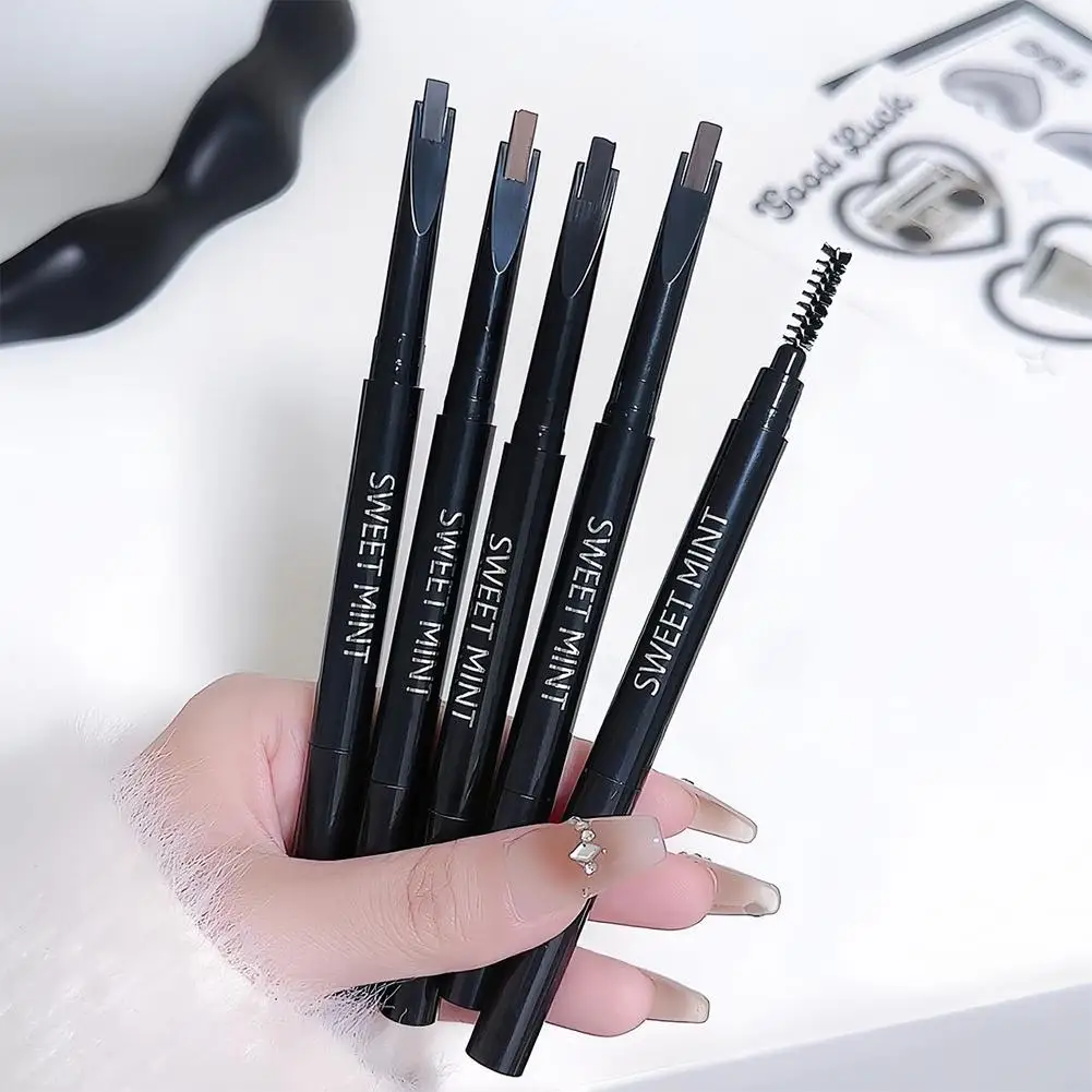 Карандаш для бровей, двусторонний водостойкий карандаш для бровей, косметика для татуировки, макияжа, стойкая ручка для бровей, длинный карандаш для глаз F5F7