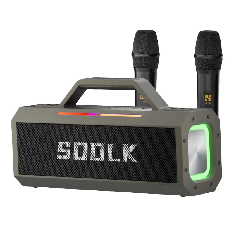 SODLK 150W Portable Wireless Speaker Loud Stereo System With Dual Microphones For Home Theatre Karaoke Outdoor Party