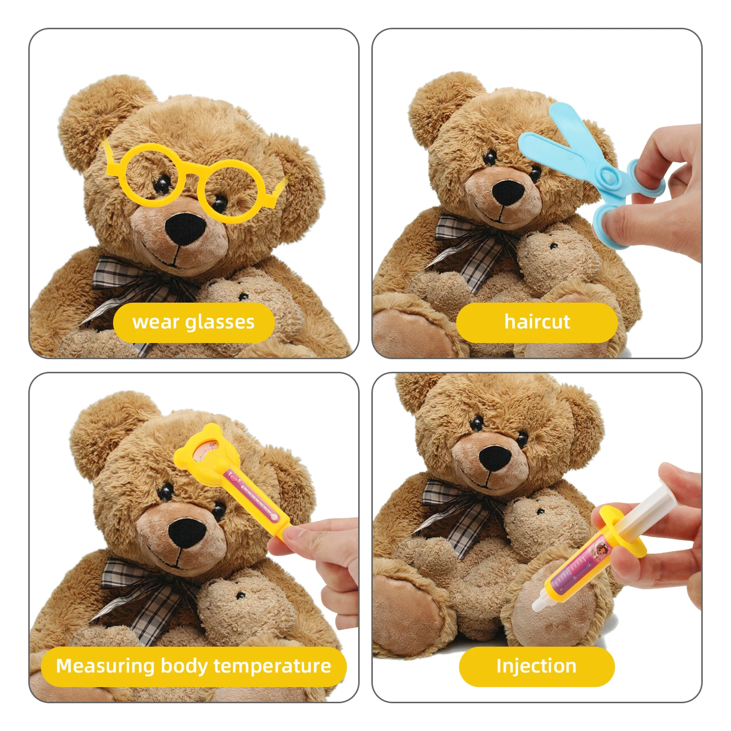 Stéthoscope de boîte à médicaments de simulation pour enfants, jouets de maison de jeu pour enfants, puzzle et éducation précoce