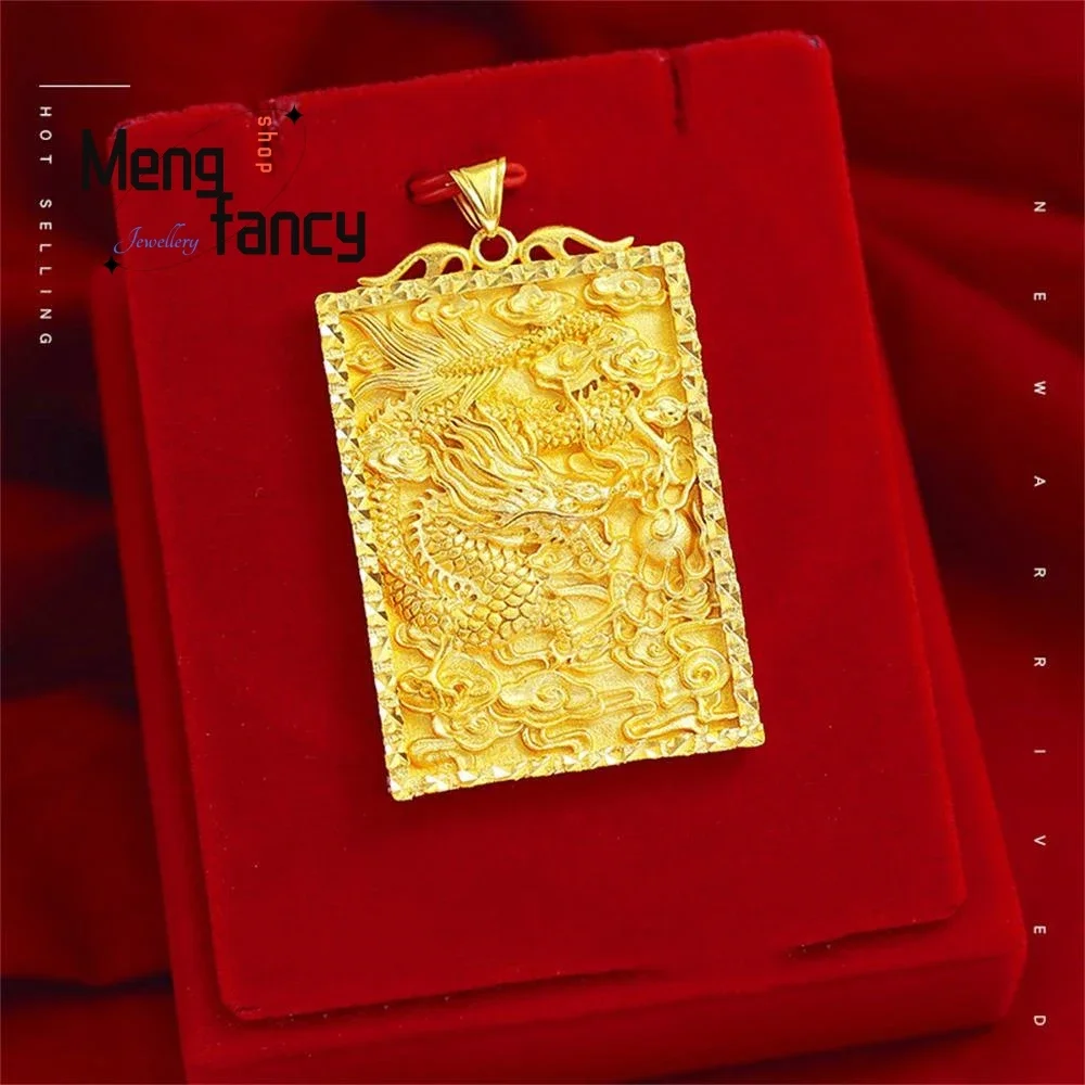 Vietnamese Sand Gold Guan Gong Dragon Pendant Charms Fashion Luxury Jewelry Men Gold Plated Necklace Best Selling Holiday Gift