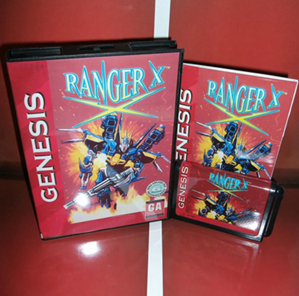 Hot Sale Ranger-X With US Box And Manual Book 16Bit MD Game Card For Sega MegaDrive Genesis Consoles