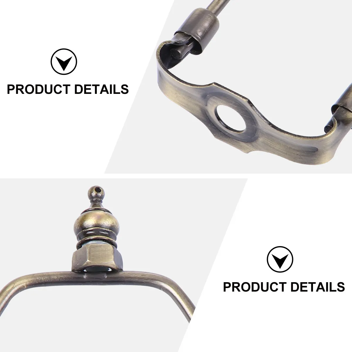 1Pcs Horn Light Bracket Lamp Frame Metal Bottom Hole Diameter 10Mm Lampshade Bracket Portable Lamp Harp Holder