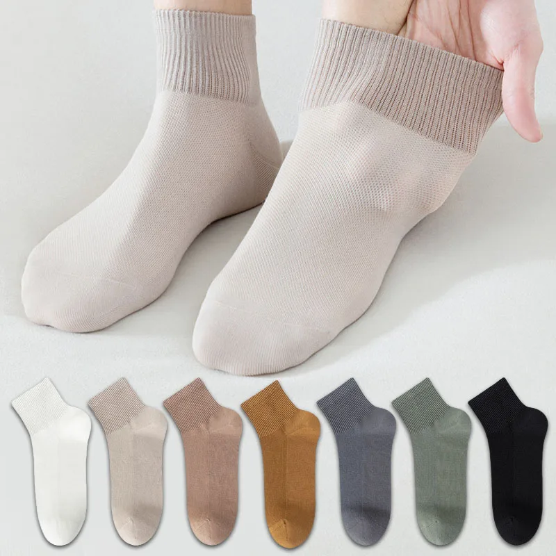 Men Ultra-Soft Cotton Low-Cut Socks Comfortable Breathable High Quality Sweat-absorbing Ankle Sock Solid Color Casual Male Sox