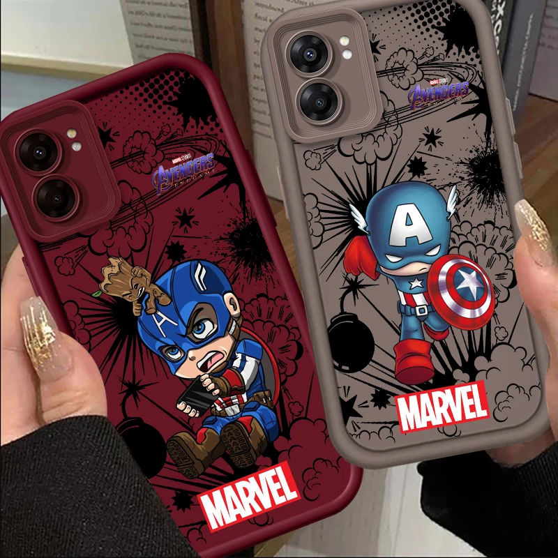 Marvel Steve Rogers Art Eye Ladder For OPPO Find X5 X3 A58 A57 A55 A53 A54 A92 A74 A78 A98 A16 A94 A76 A72 5G Back Phone Case