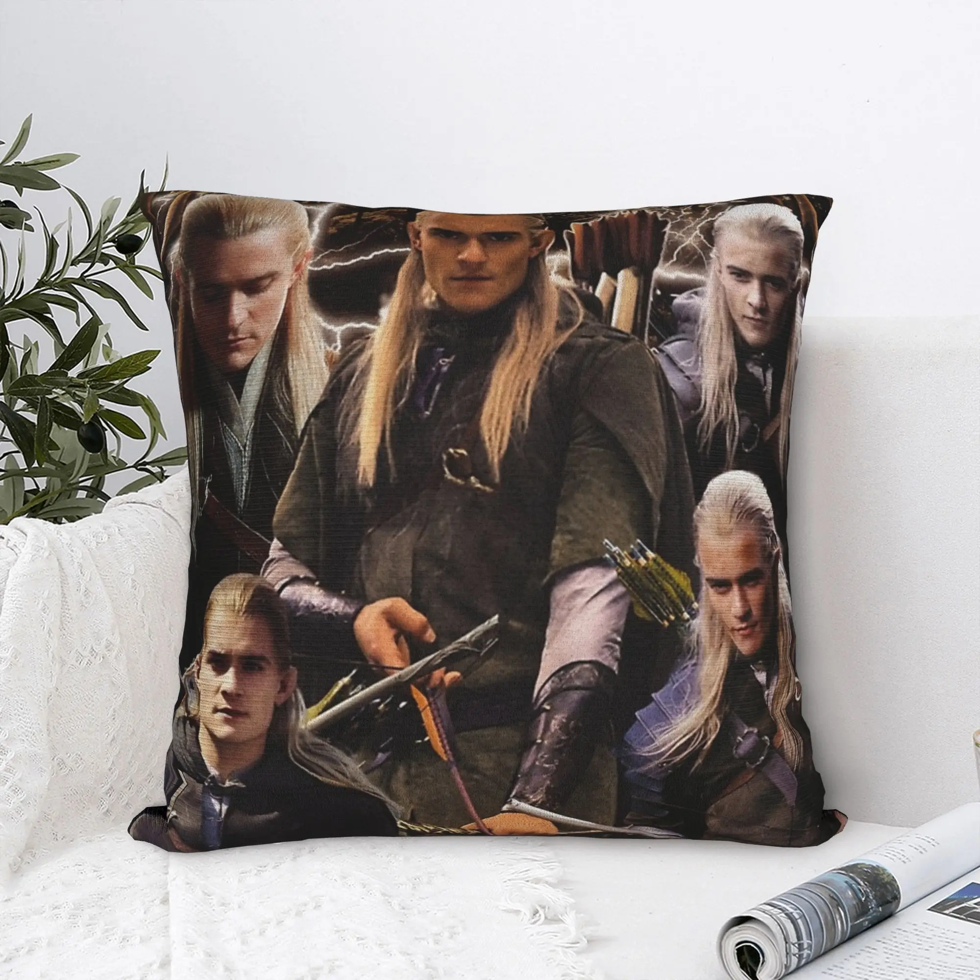 L-Lords Of The R-Rings Legolas Kissenbezug, bedruckter Polyester-Kissenbezug, Dekoration, Dekokissenbezug für Zuhause