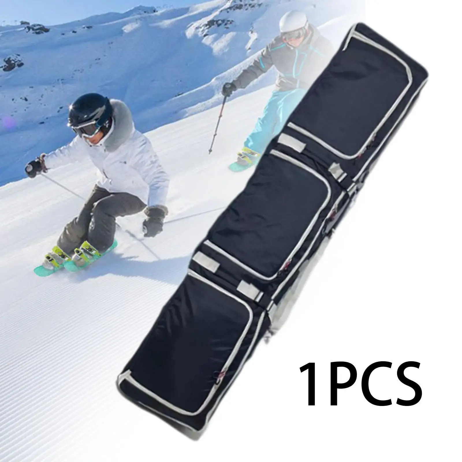 

Snowboard Bag Heavy Duty Zippers and Buckles Ski Gear Bag with Wheels Padded for Air Travel Men Women Ski Bag Ski Carrying Bag