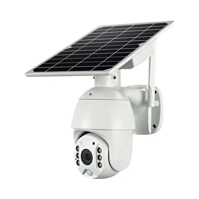 

Factory supply 2MP 4G Starlight Solar Panel outdoor Surveillance Camera 2 way audio Solar Powered 4G CCTV PTZ dome Camera