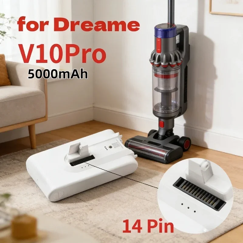 

5000mAh LithiumIon Replacement Spare Battery–Power Accessory for Xiaomi Dreame V8/V9/V10/V10ProVVN3/VVN4/VVN5/XR Vacuum Cleaners