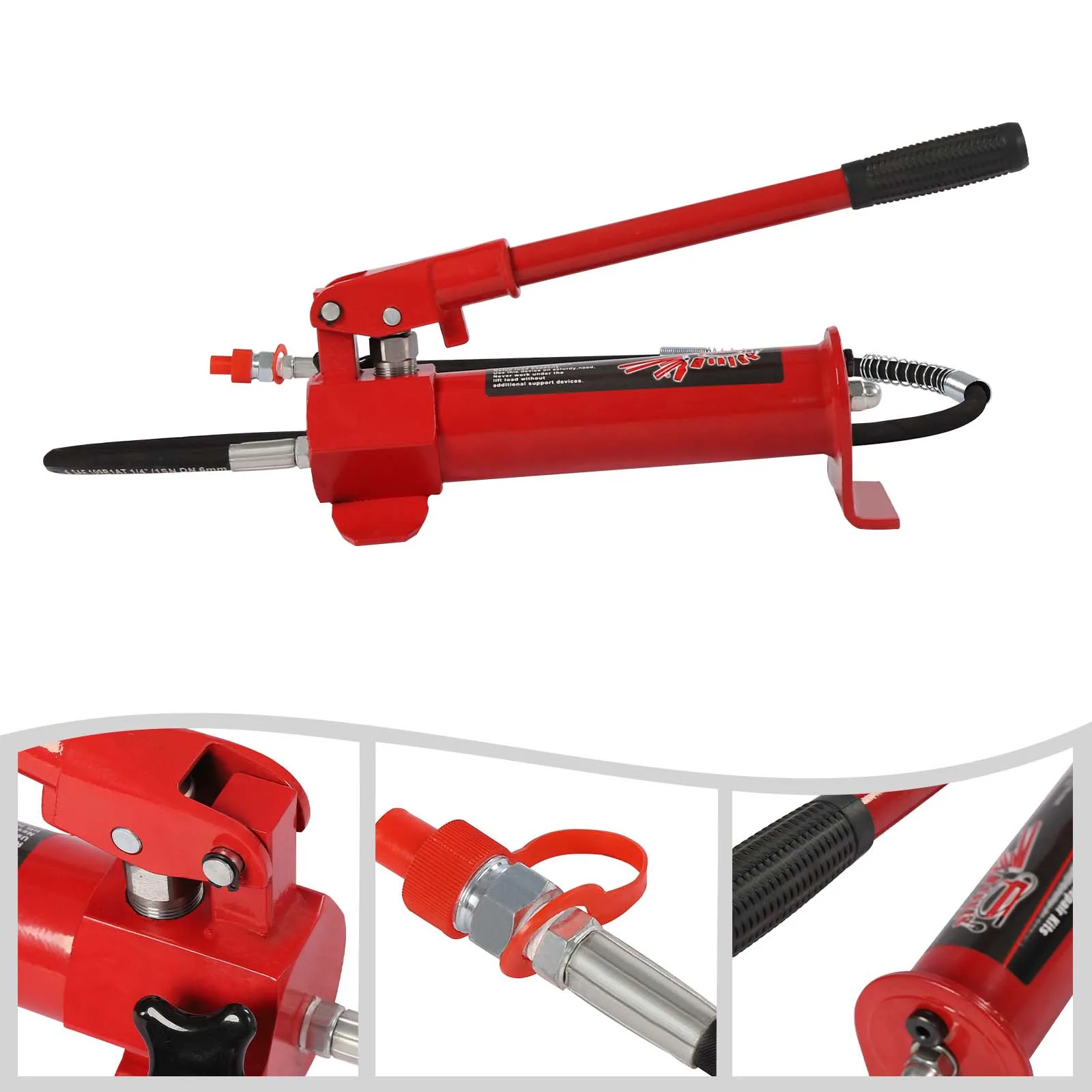 4 Ton Hydraulic Jack Hand Pump Ram For Porta Power Body Shop Tool for Automotive Truck Farm and Heavy Equipment Repair  Durable