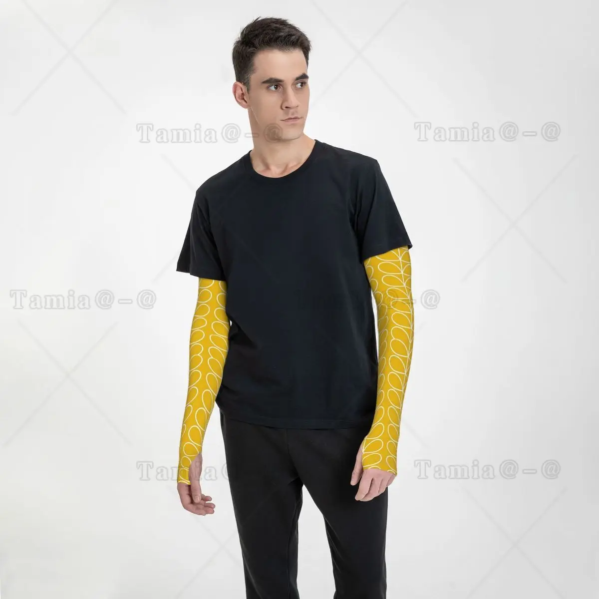 Custom Orla Kiely Linear Stem UV Protection Arm Sleeves Men Women Sports Tattoo Cover Up for Hiking