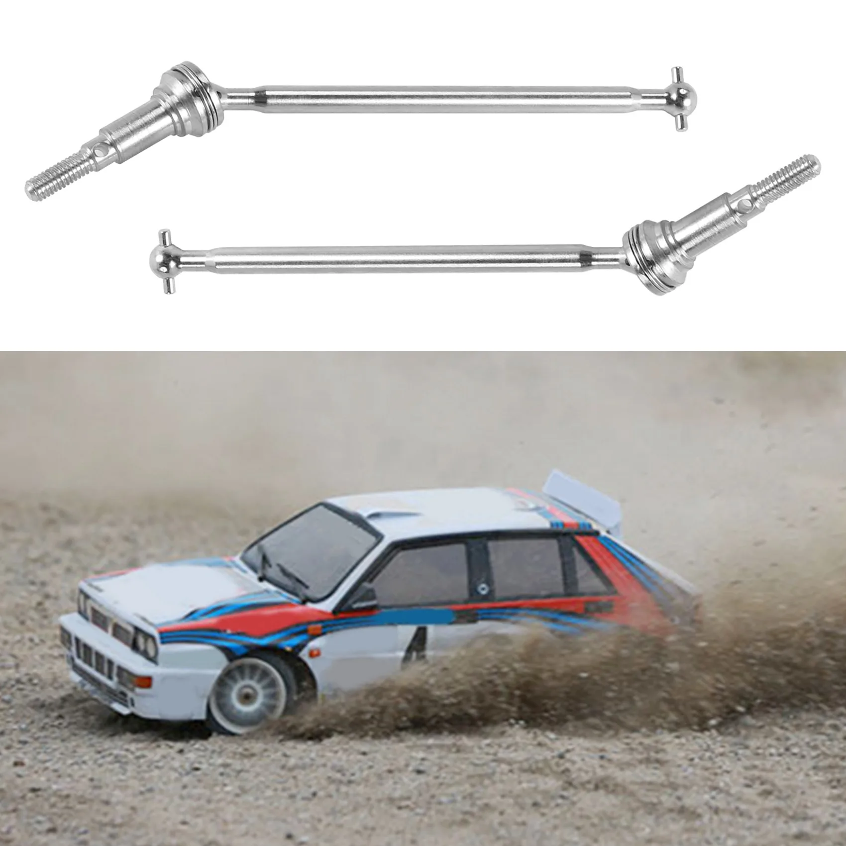 2 Stück Metall-Front-CVD-Universalantriebswelle 25-WJ03 für Hosim XLH 9125 RC Auto Ersatzteile Upgrade-Zubehör