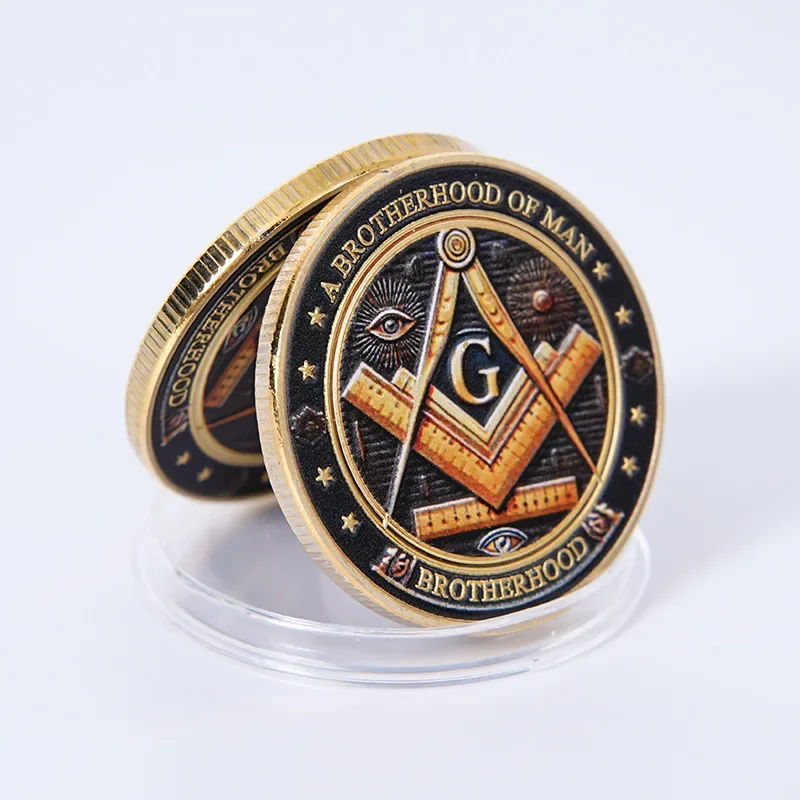 Masonic Freemasonry Souvenir Coin Collectibles Brotherhood The Eye of God Coin Making Good Men Better Commemorative Medal