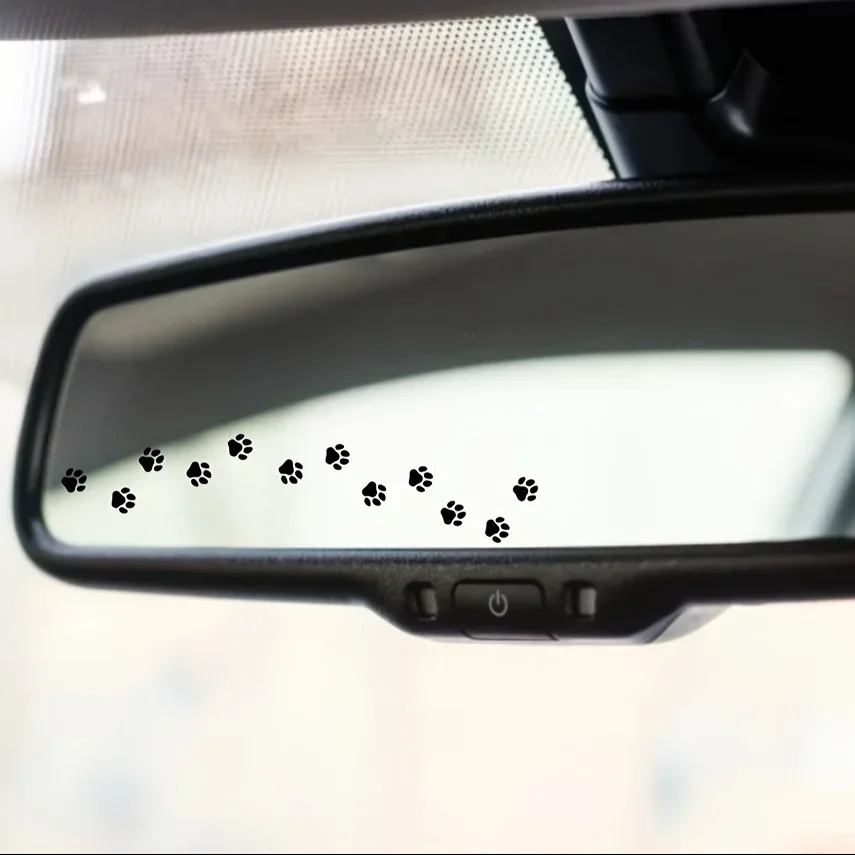 

Travel Mugs, Lockers, Guitar Cases for a Fun Vibe" "Playful Pet Paw Prints Sticker – Great for Car Rearview Mirrors,
