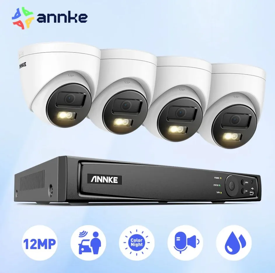 

ANNKE 16CH 12MP Surveillance Camera Smart Dual Light Security Protection H.265+ NVR Surveillance Camera for Home Indoor/Outdoor